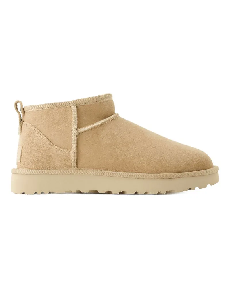 UGG W klassische Ultra Mini -Stiefel  Leder Beige Beige