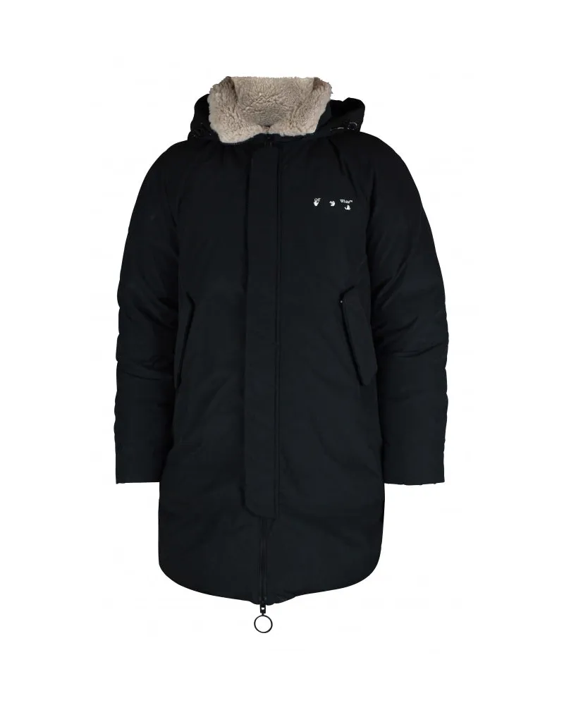 OFF-WHITE Aus weißem Mantel Black