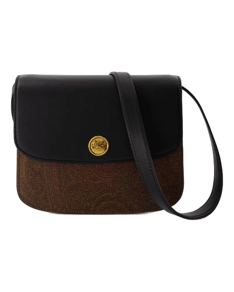 Etro Tracolla Crossbody  Leder schwarz Schwarz