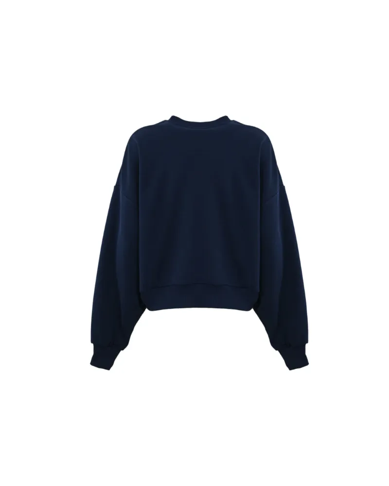 Elisabetta Franchi Sweatshirt mit Logo Blue