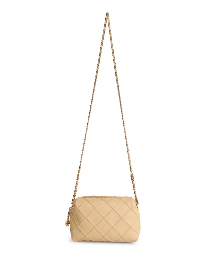 Tory Burch Fleming' Mini Crossbody Bag in Creme Lear Cream