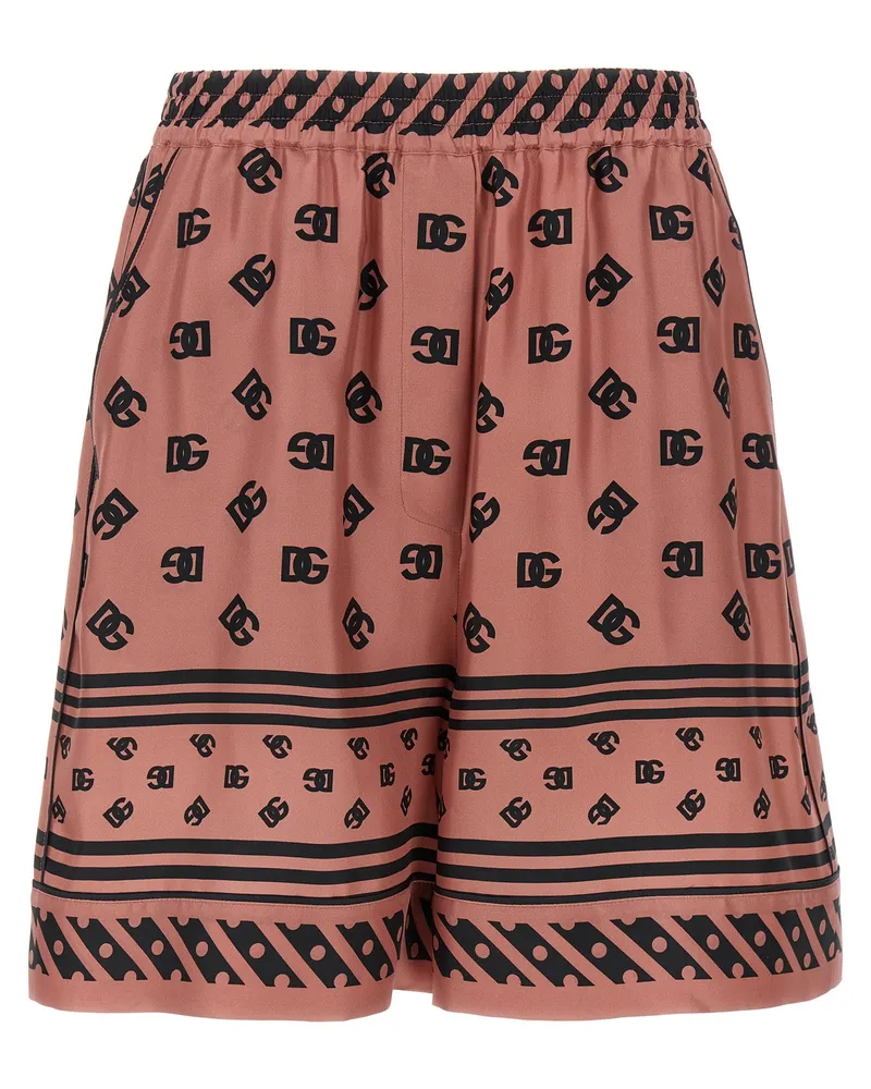Dolce & Gabbana Silk Bermuda Shorts Pink