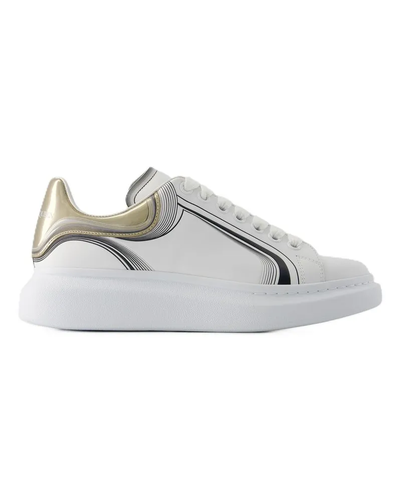 Alexander McQueen Übergroße Sneakers  Leder Weiß/Vanille White
