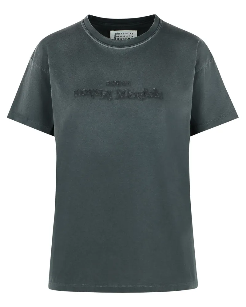 Maison Margiela Schwarzes Baumwoll-T-Shirt Black
