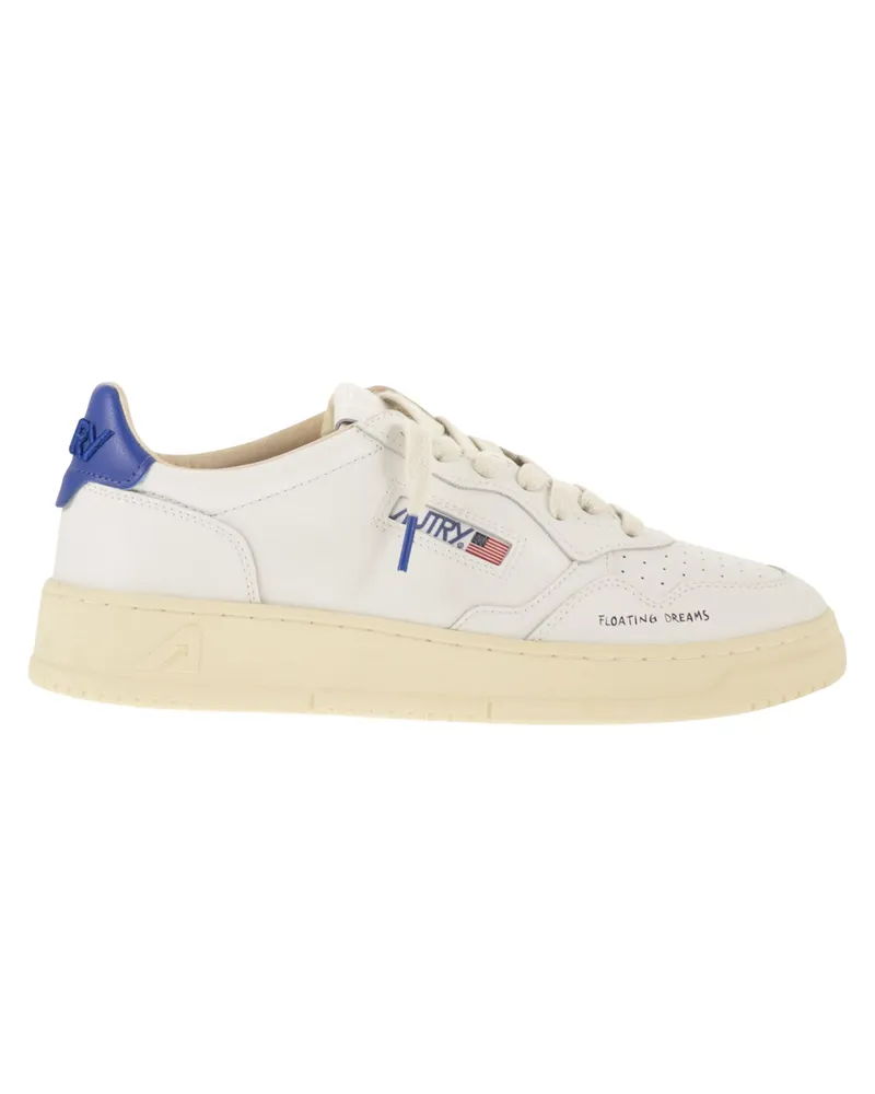 AUTRY Medalist Low-Ledersneaker mit geprägtem Logo White