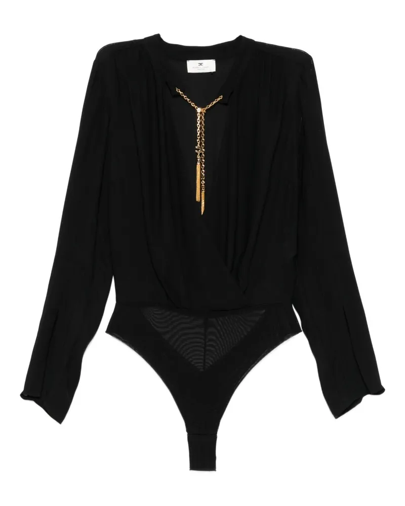 Elisabetta Franchi Long Sleeves Bodysuit Black