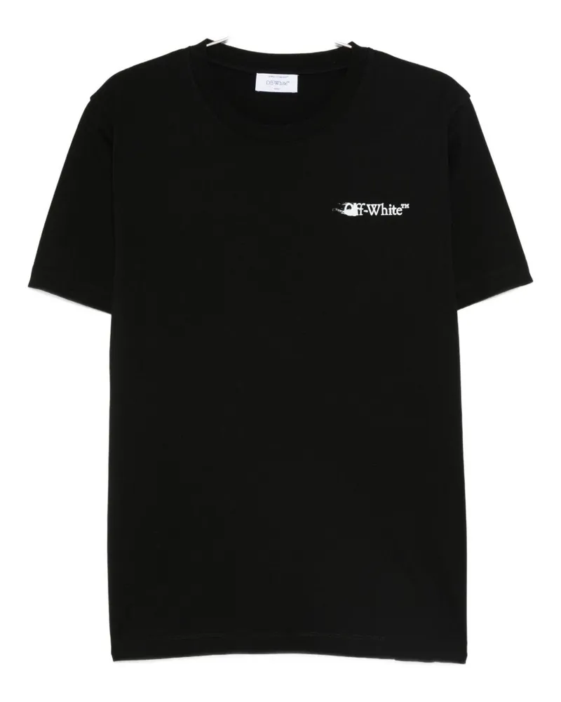 OFF-WHITE Ink Pfeil Baumwoll -T -Shirt Black