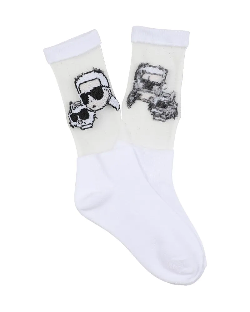 Karl Lagerfeld Logo -Socken White