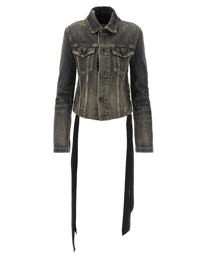 Balenciaga Lace Up“ Jeansjacke Gray