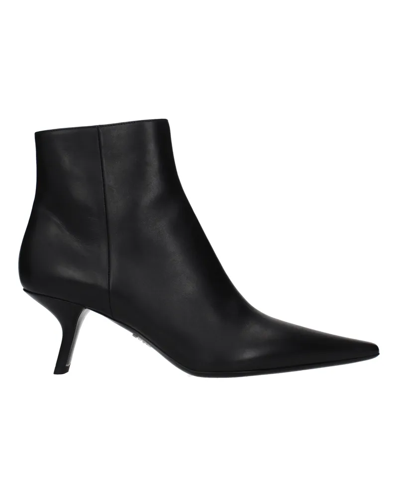 Prada Damens Lederstiefel Schwarz -
