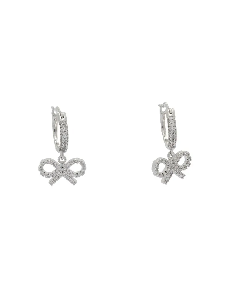 Self-Portrait Selbstporträt-Creolen mit Schleife Silver