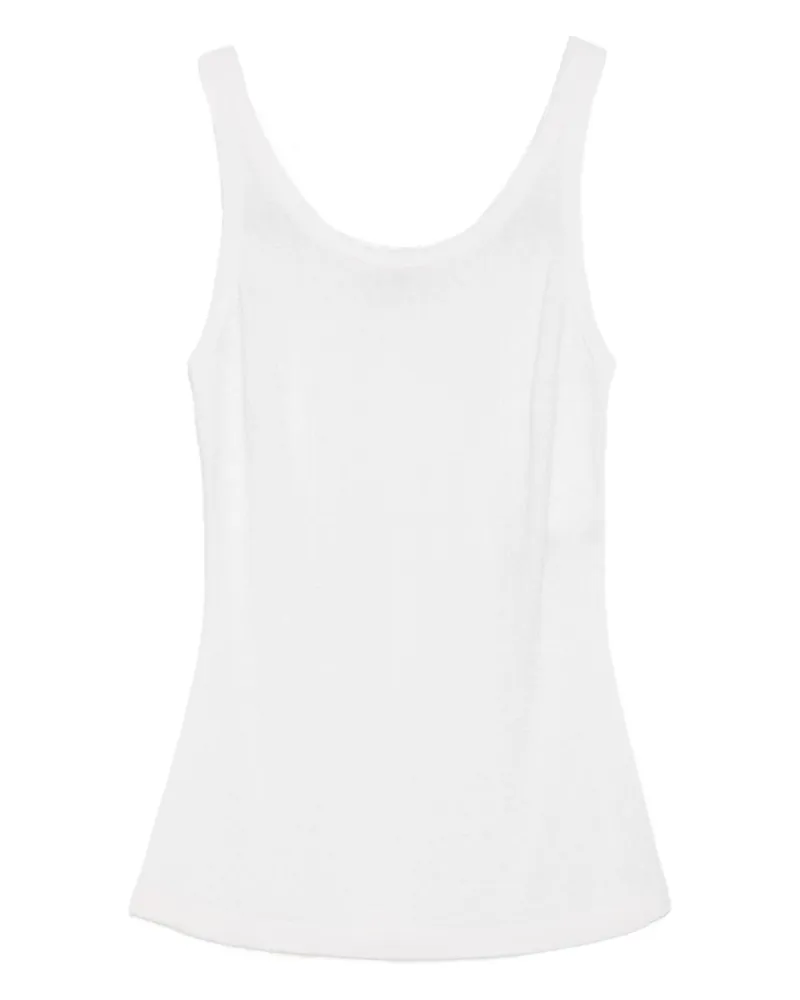 Elisabetta Franchi Wolle Mischung Tank Top Ivory