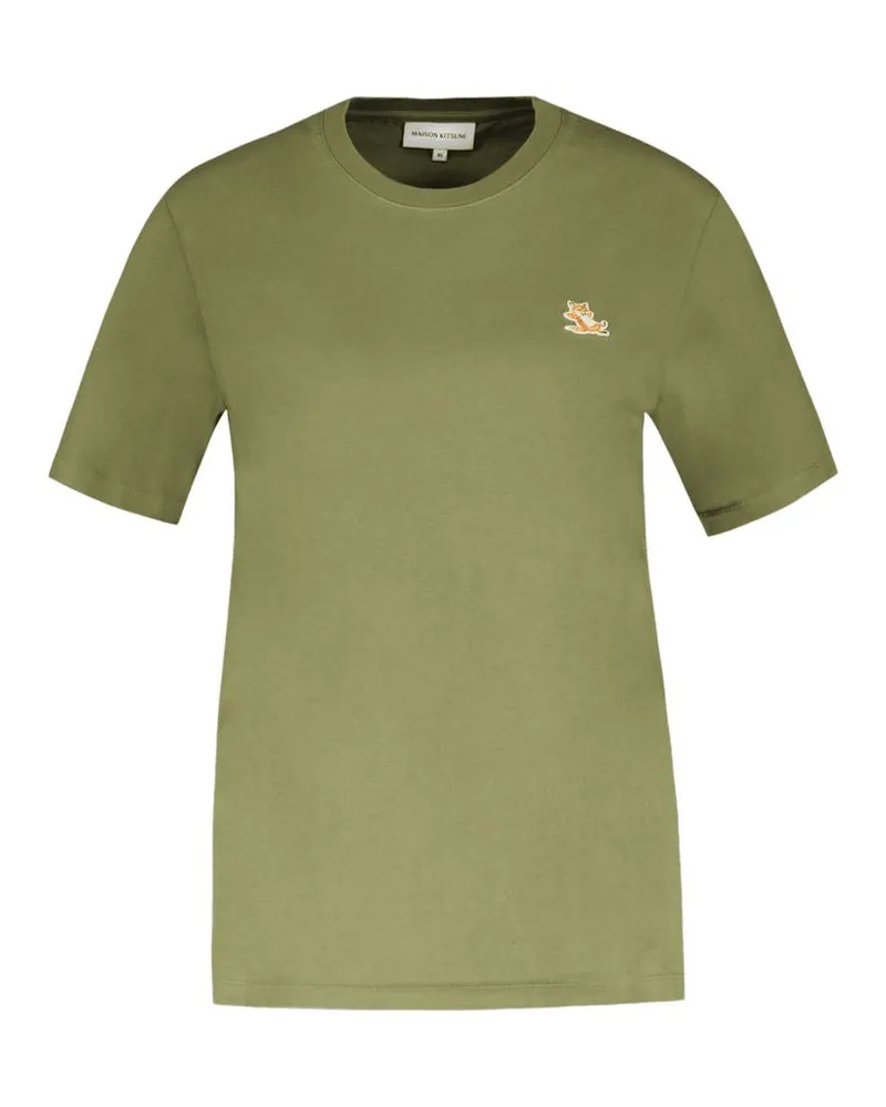 Kitsuné Chillax Fox Patch T -Shirt  Baumwollgrün Green