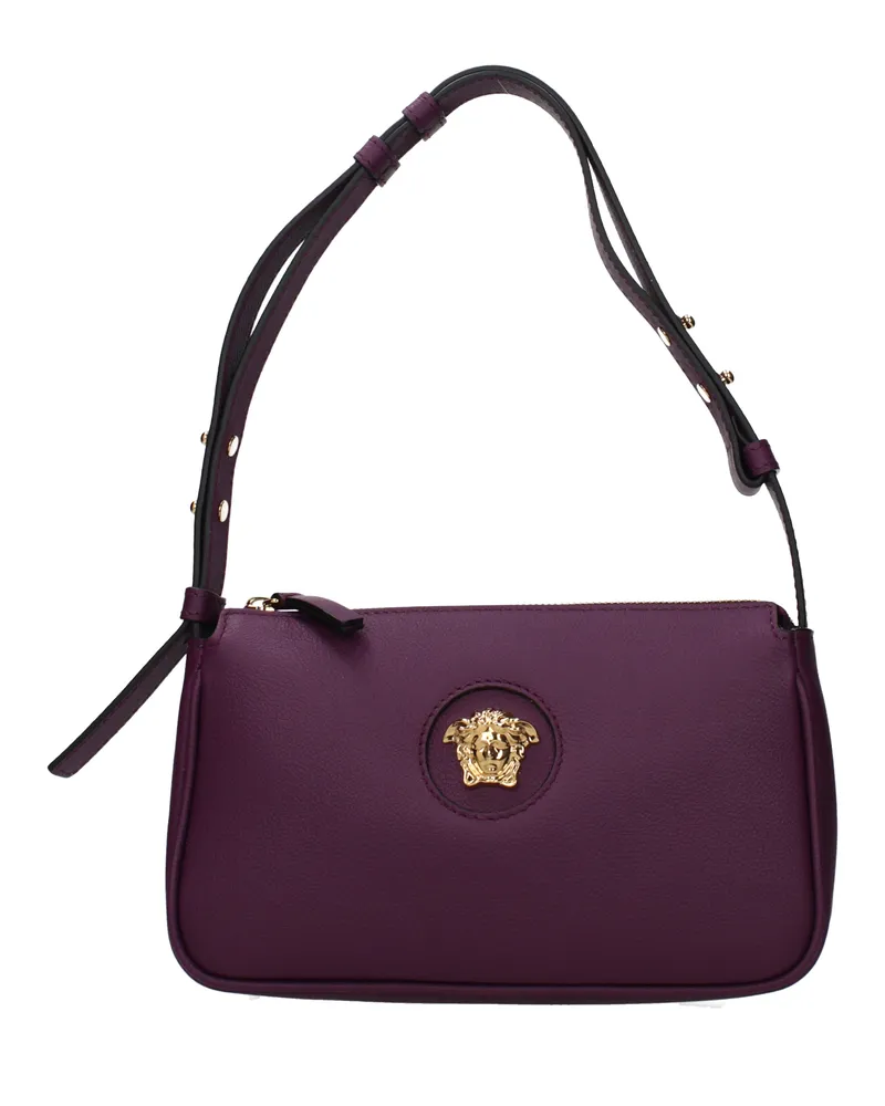 Versace Damens Umhängetasche Lila/Pflaumenleder -