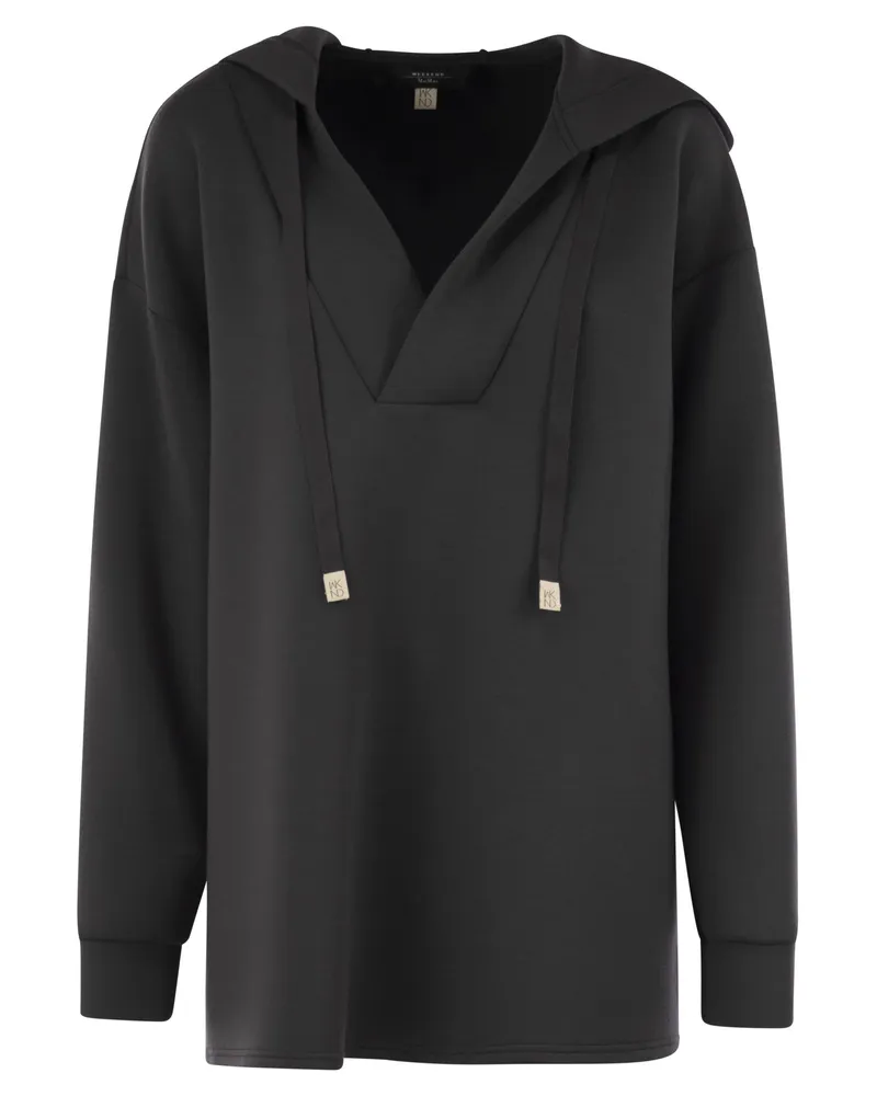 Max Mara Wochenende Max Mara Giallo Long Sweatshirt in Tauchjersey Anthracite