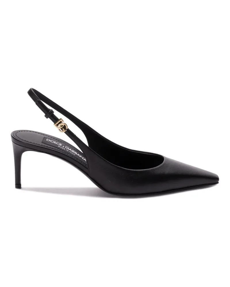 Dolce & Gabbana Leder Slingback Pumps Black