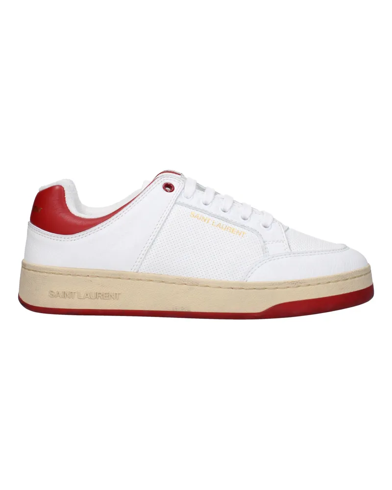 Saint Laurent Sneakers Herren Leder weiß/rot -
