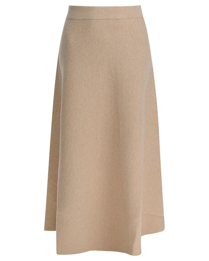 Max Mara Ausgestellter Rock aus Wolle und Kaschmir von Beige