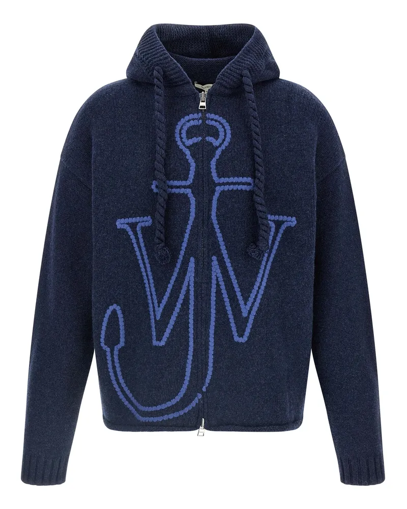 J.W.Anderson Ankerstickerei' Hoodie Blue