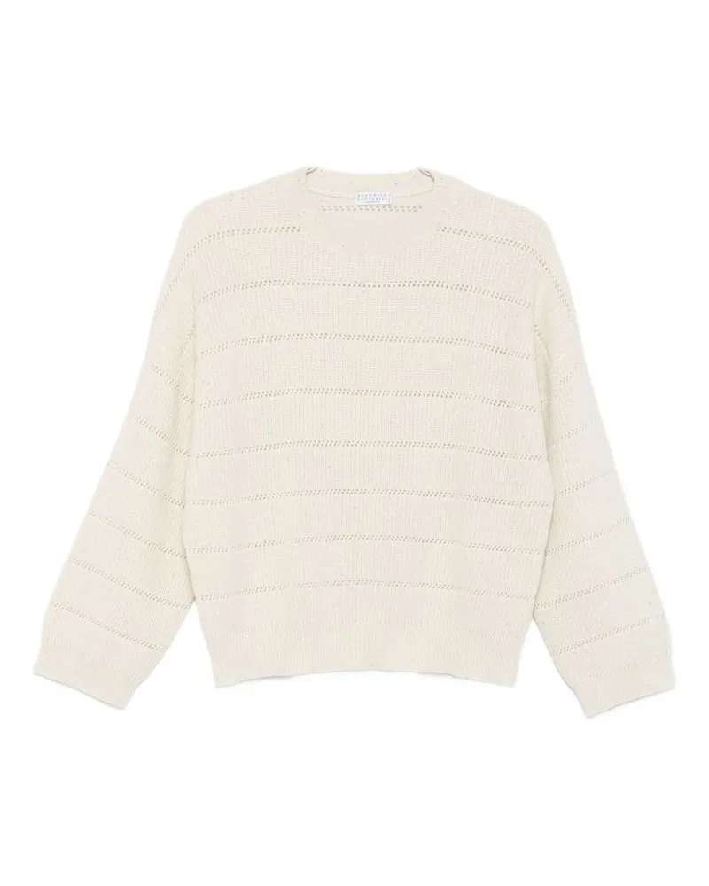Brunello Cucinelli Cashmere und Wollspringer Beige