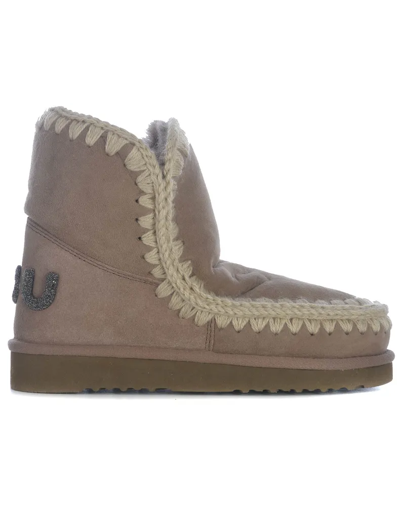 Mou Eskimo18 Glitter" -Stiefel aus Realsuede Sheepell Beige