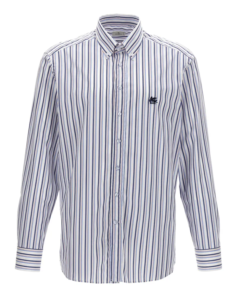 Etro Logo Stickhemd Multicolor