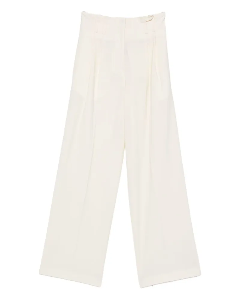 Semicouture Hose aus Matisse-Wollmischung White