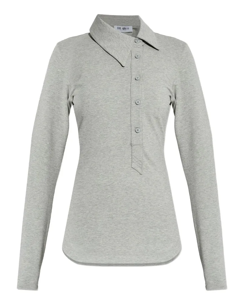 ATTICO Das Attico Baumwoll-Poloshirt Grey