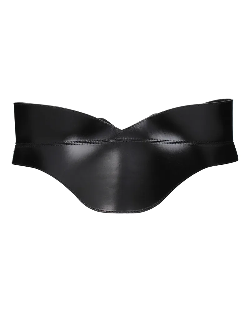 Alexander McQueen Frauen 's Ledergürtel schwarz -