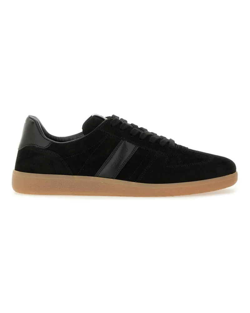 Tom Ford Leder -Sneaker mit Logo Black