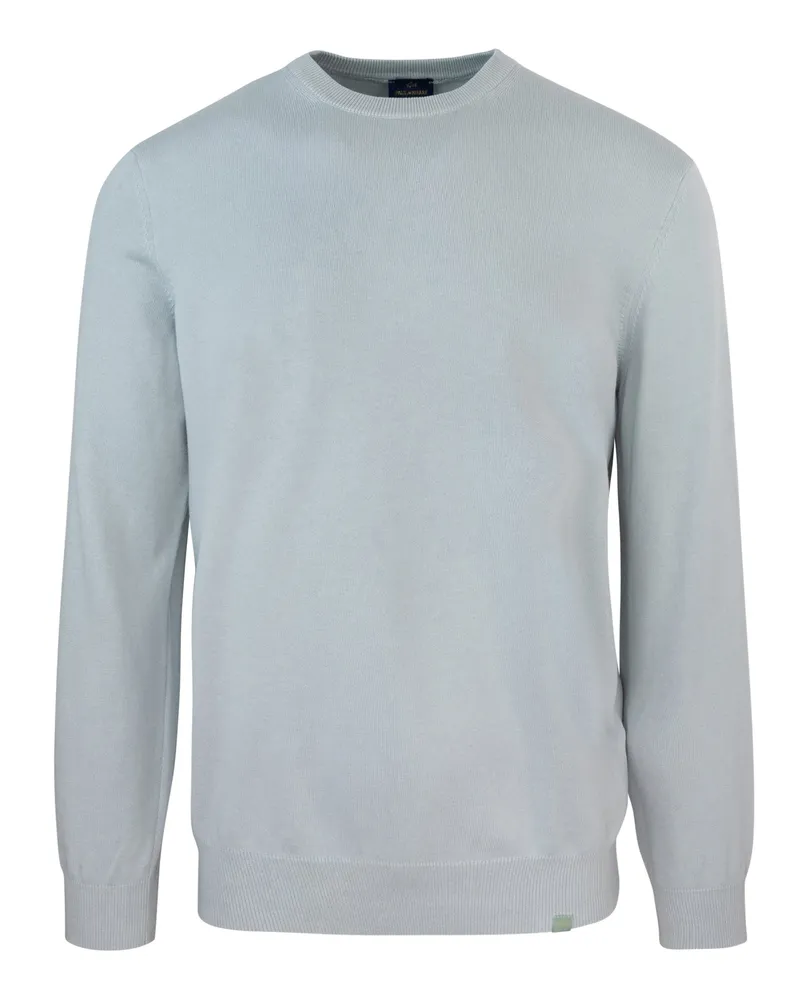 Paul & Shark Maglia Grigia Con Patch Logo Cucito Grey