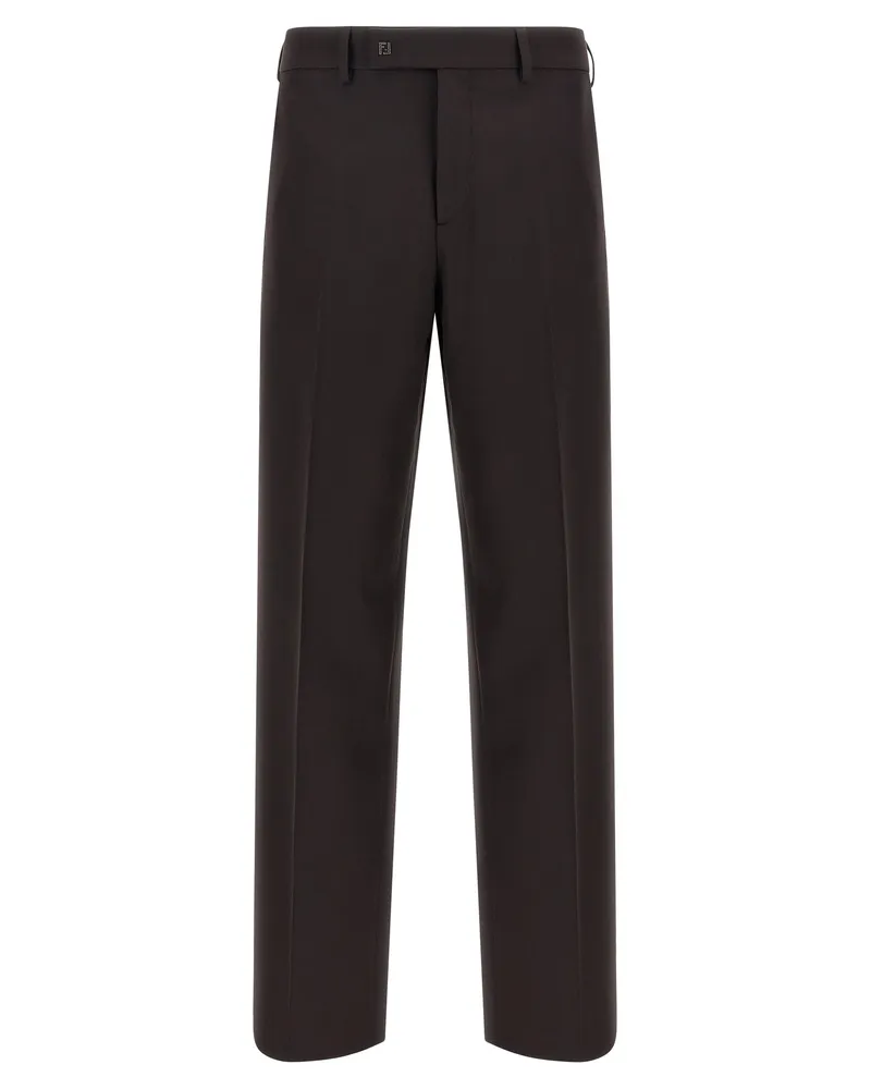 Fendi Crepe Hosen Beige