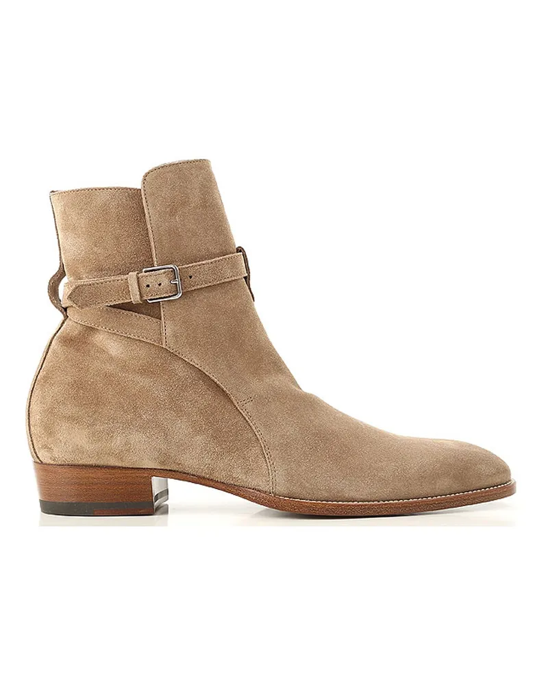 Saint Laurent Wyatt Jodhpur -Stiefel Beige