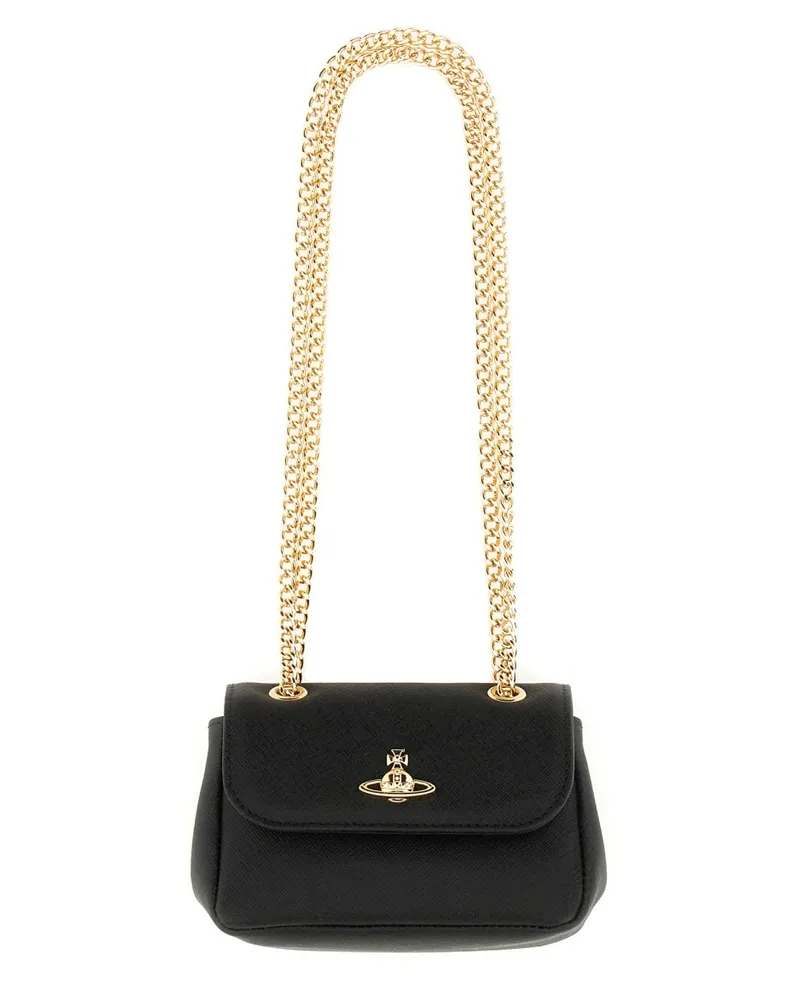 Vivienne Westwood Borsa Small Con Catena Black