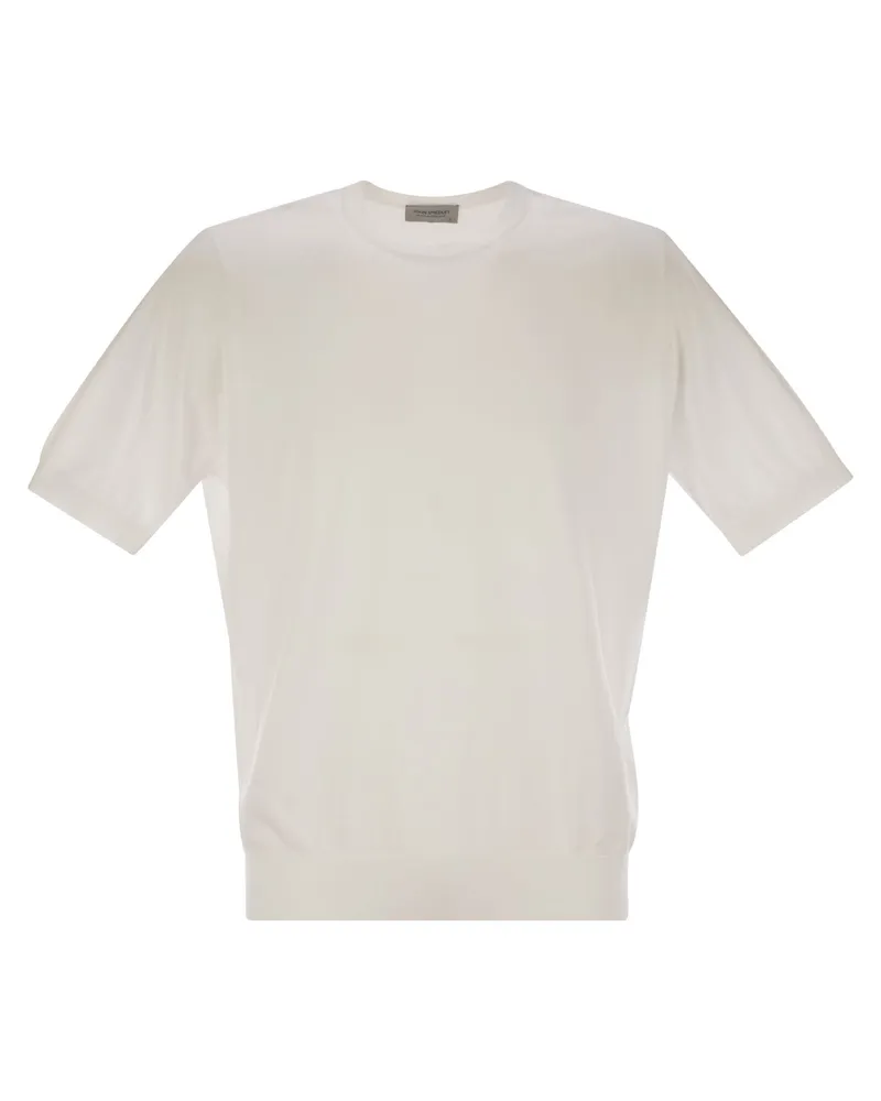 John Smedley Kempton Cotton Crew Neckpullover White