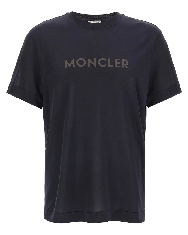 Moncler gedrucktes T -Shirt Blue