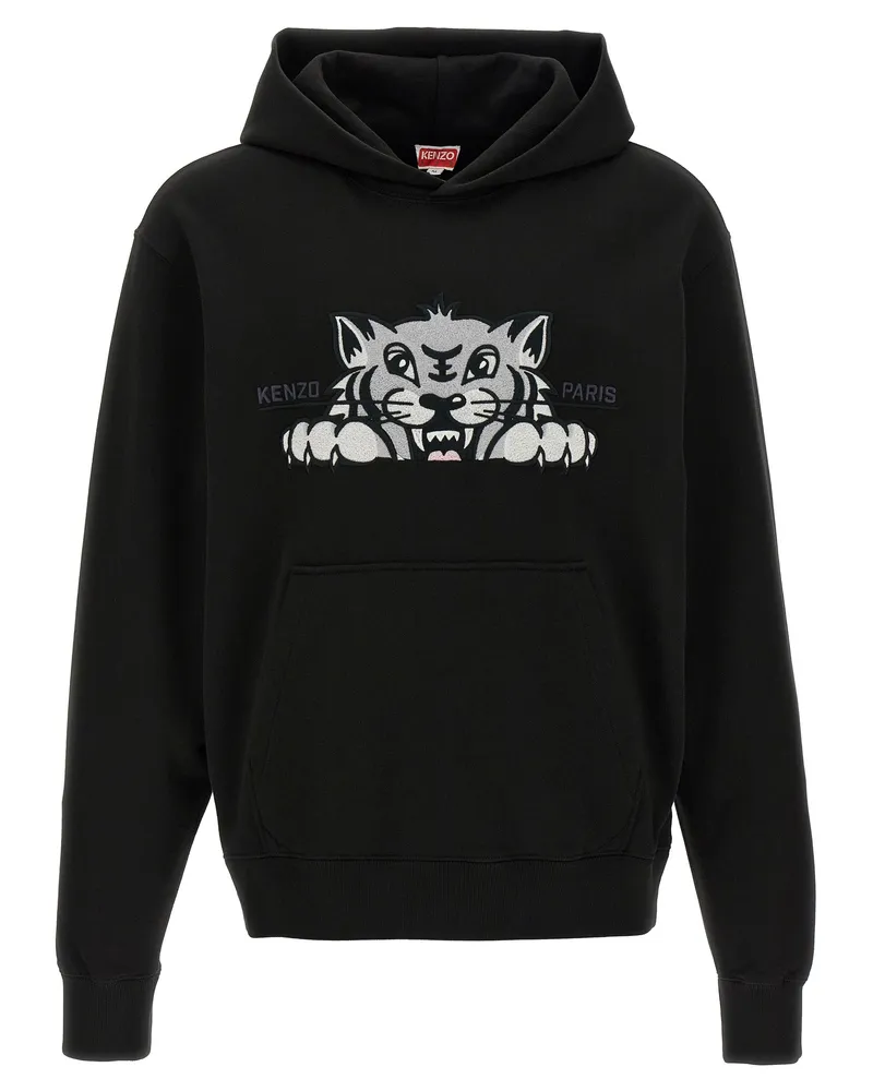 Kenzo Happy Tiger' Hoodie Black