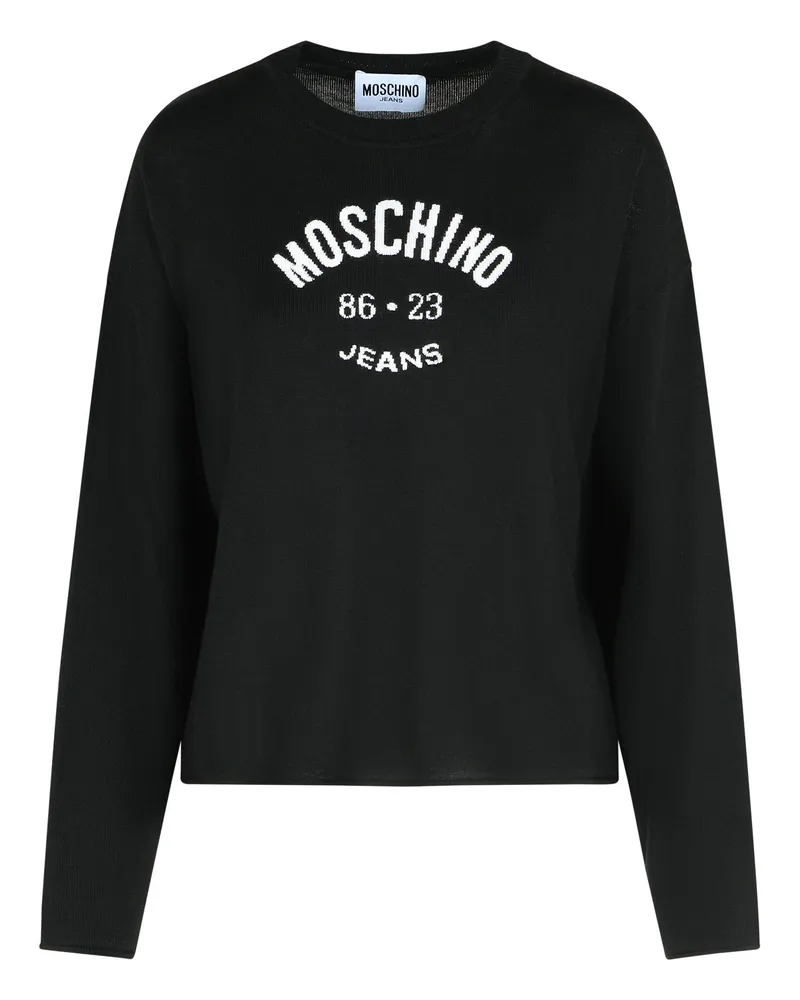 Moschino Black Virgin Wollpullover Black