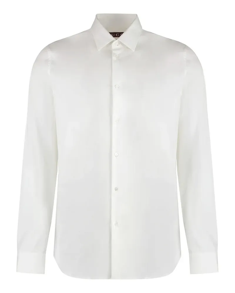 Gucci Baumwollpopelhemd White