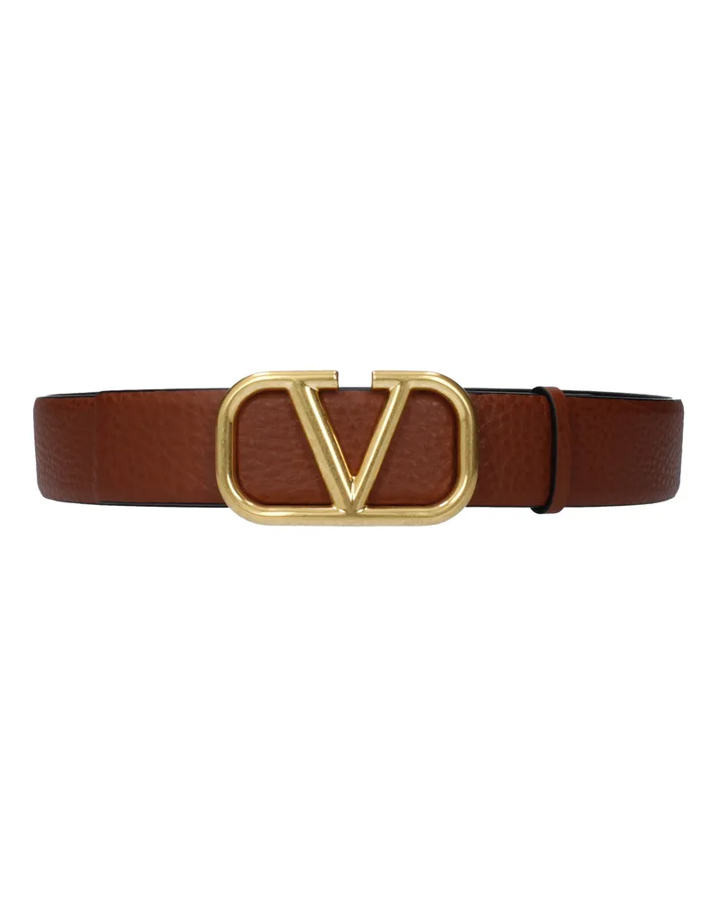 Valentino Garavani Männer 's Ledergürtel braun/schwarz -