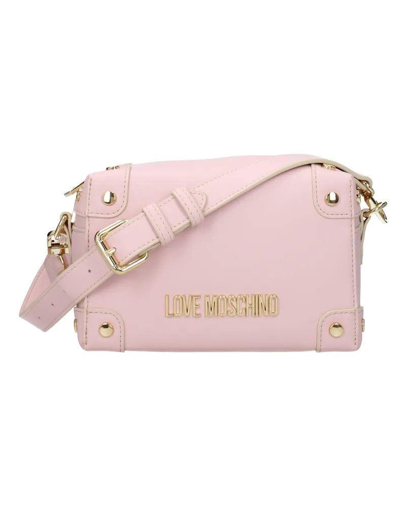 Moschino Damens Umhängetaschen Polyurethan Rosa/Pulverrosa -