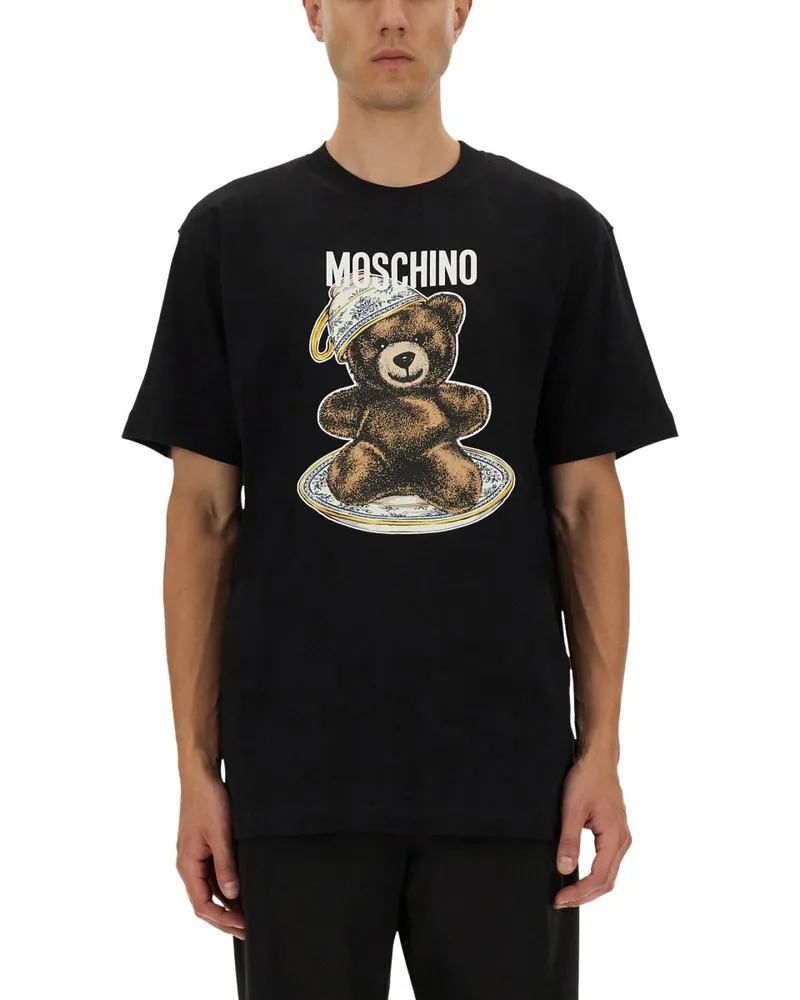Moschino T -Shirt mit Druck Black