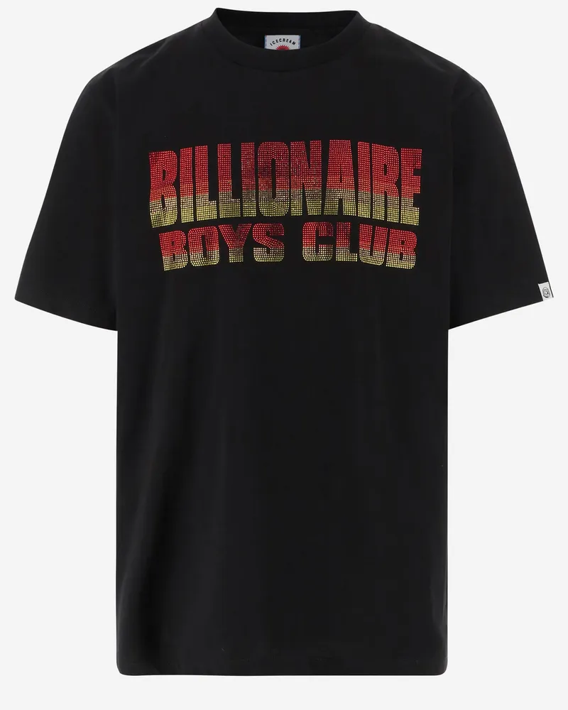 Billionaire Milliardär Baumwoll -T -Shirt mit Logo Black