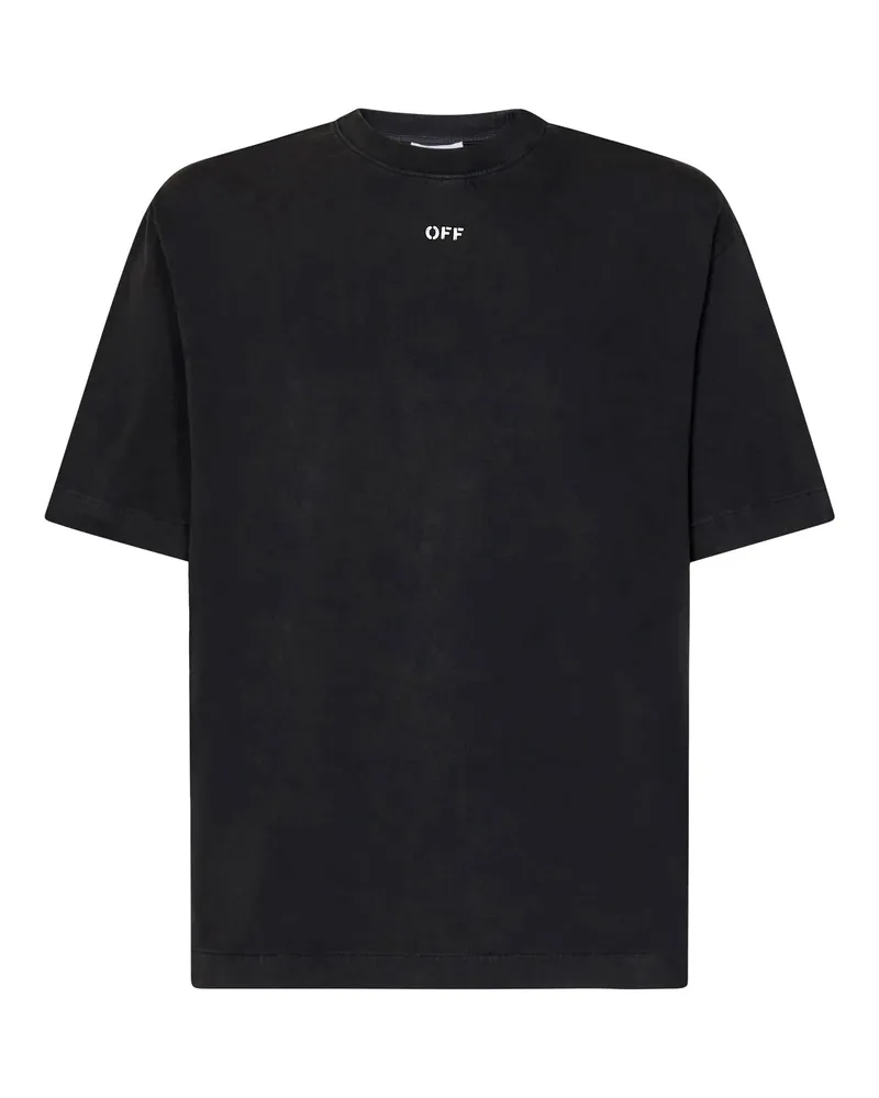 OFF-WHITE Aus weiß aus weiß Matthew Skate -Logo Druck T -Shirt Black