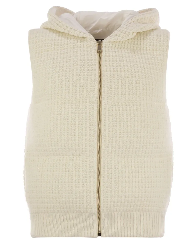Fabiana Filippi Knitted Vest With Hood White