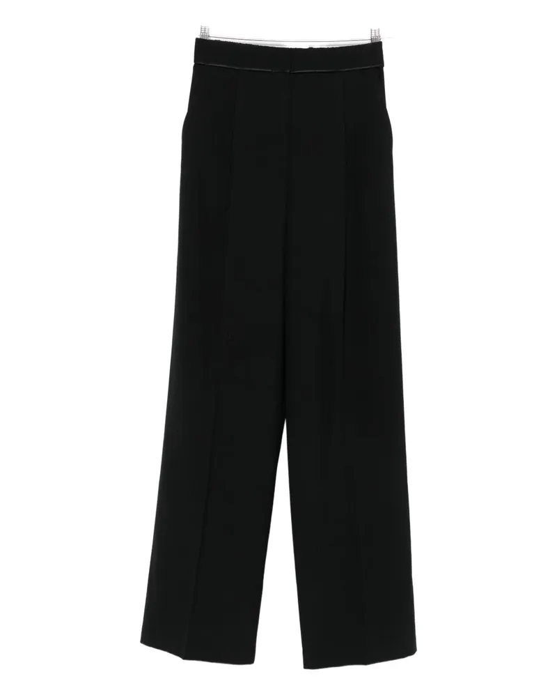 forte_forte Hose aus Wollmischung Black