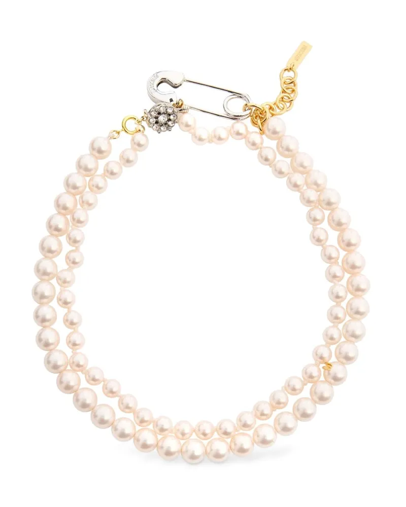 Moschino Perlenkette White