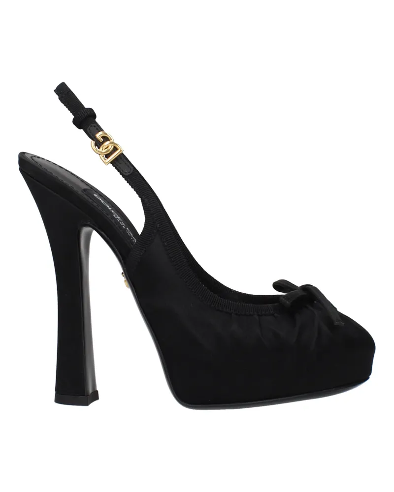 Dolce & Gabbana Dolce&Gabbana Damens Satinschwarze Sandalen -