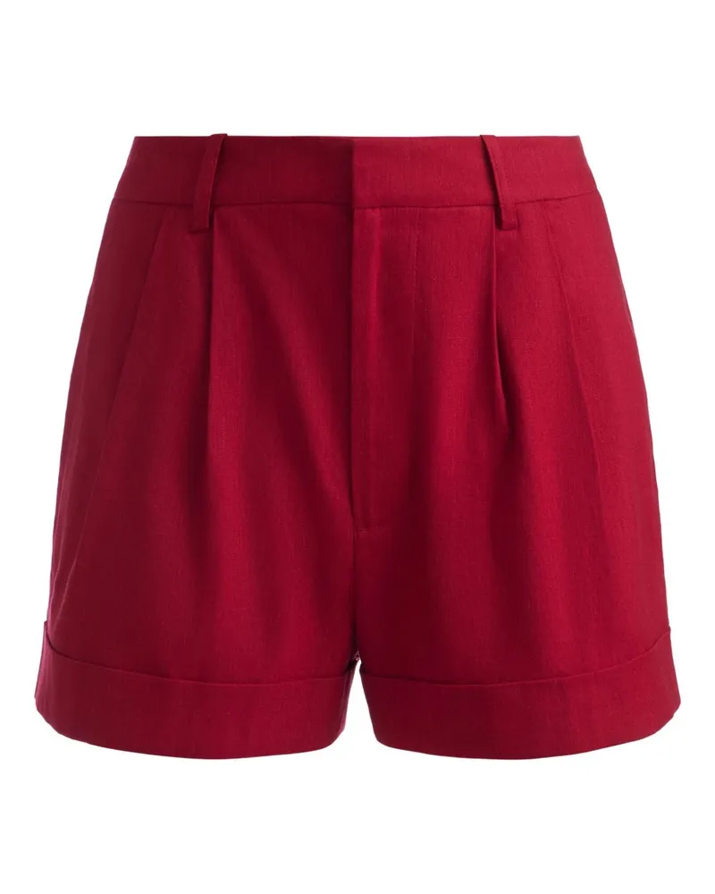 Alice + Olivia Conry Leinenmischshorts Red