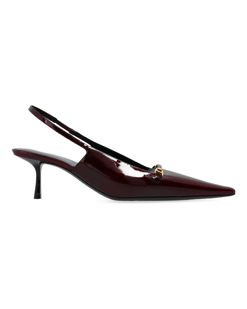Saint Laurent Carine' Leder -Slingback Pumps Burgundy